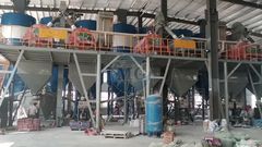 Tile Adhesive Putty Skim Coat Cement Mixer Dry Mortar Machines With Valve Bag Packing Machine