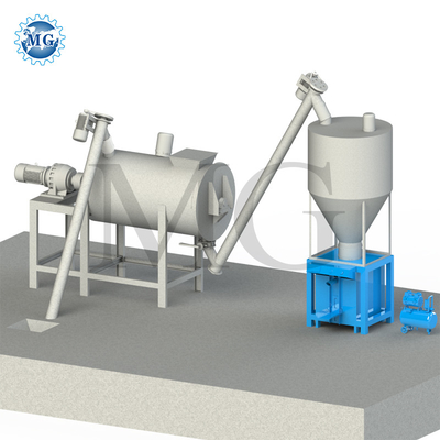 Μακροχρόνια εγγύηση 3-4 tph 18kw ξηρή σιδηρουργική γραμμή παραγωγής τοίχος γύψος ράψιμο άμμο τσιμέντο μικτήρα κεραμικών πλακών κολλήματα γλουτού μηχανή κατασκευής