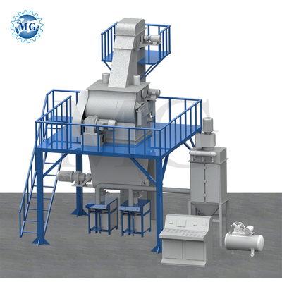 Ελεγχόμενο από PLC ημιαυτόματο στεγνό μείγμα σκόνης κονίαμα Μείγμα εργοστάσιο τοίχος άμμος από λιπαντικό τσιμέντο σύρμα Μείγμα κεραμικών πλακιδίων κόλλα κατασκευή μηχανή