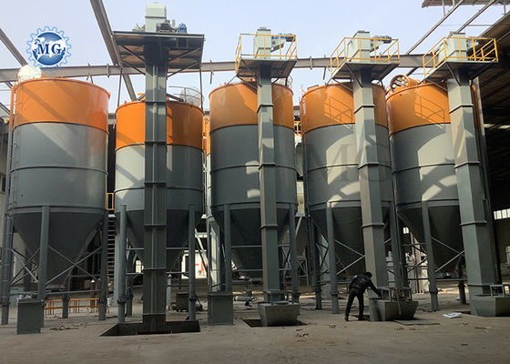 10-50 T / H ξηρή σκόνη σίδηρο γραμμή παραγωγής τοίχος μαντίλα Skim Coat Mixer πλακάκια κολλήματος μηχανή ανάμειξης