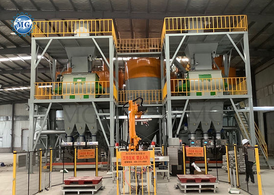 10-50 T / H ξηρή σκόνη σίδηρο γραμμή παραγωγής τοίχος μαντίλα Skim Coat Mixer πλακάκια κολλήματος μηχανή ανάμειξης