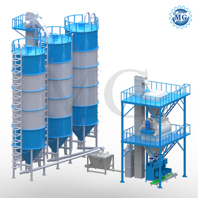 Ξηρά μηχανή μίξης κονιάματος ελέγχου PLC 50 Putty τοίχων τσιμέντου Τ/Χ 80kw κεραμικές εγκαταστάσεις αναμικτών