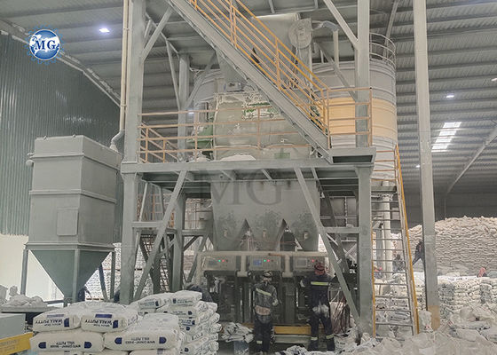 80-120kw αυτόματο στεγνό μίγμα σκόνη κονίαμα αναμειγνυτικό εργοστάσιο τοίχος γύψος πλαστική πλακάκια κολλήματα κατασκευή μηχανή