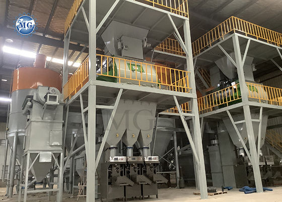 80-100m2 Area Occuplied Dry Powder Mortar Plant Wall Putty Plaster Mixer Machine Ceramic Tile Adhesive Production Line