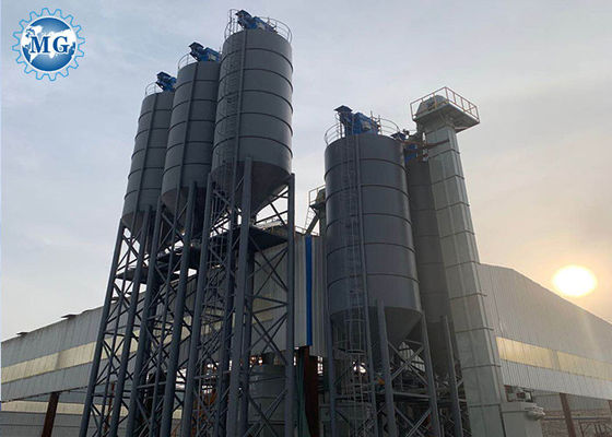 Εγκατάσταση στεγνής ανάμειξης PLC με διαθέσιμα δοχεία συσσωρευτών